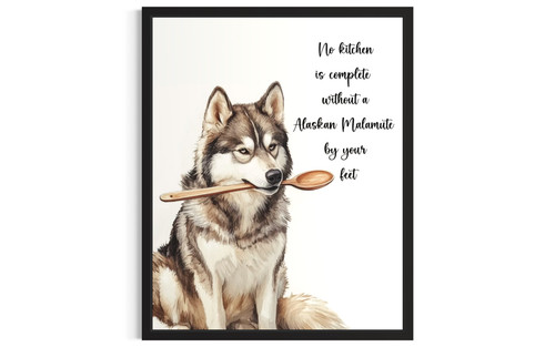 Alaskan Malamute wall art poster print