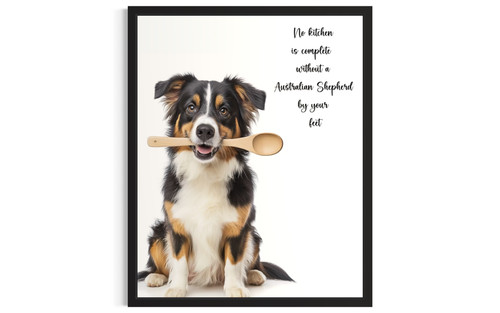 Australian Shepherd wall art poster print