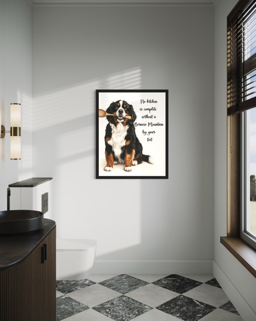 Bernese Mountain Wall  Art Print Poster