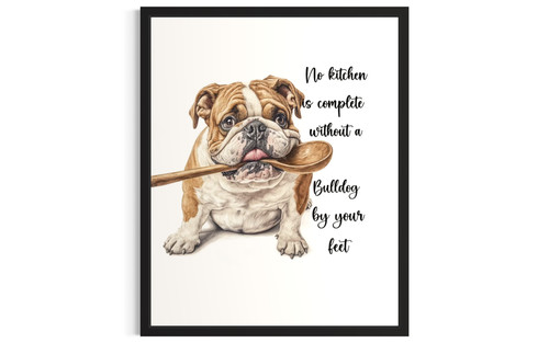 Bulldog wall art poster print