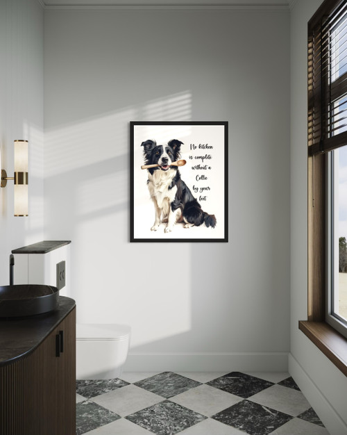 Collie Wall  Art Print Poster