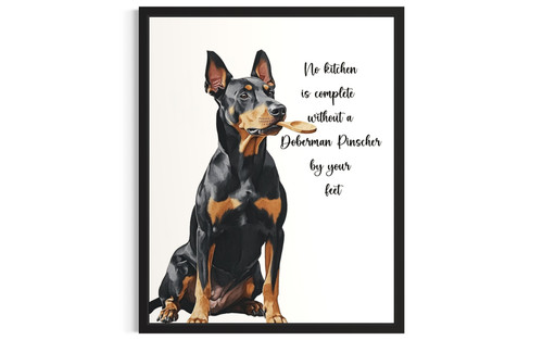Doberman Pinscher wall art poster print