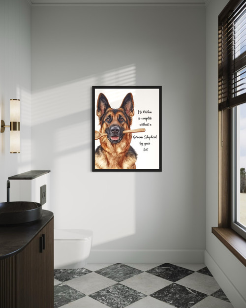 German Shepherd Wall Art  Print  Poster