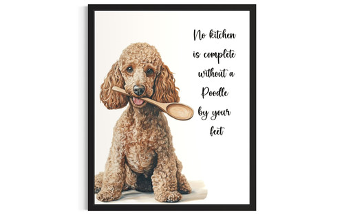 Poodle wall art poster print