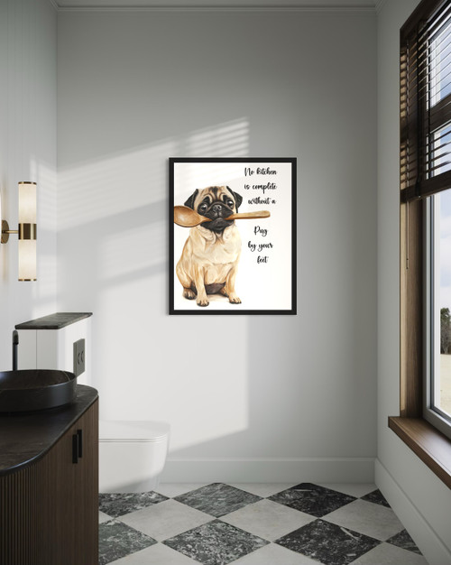 Pug Wall  Art  Print  Poster