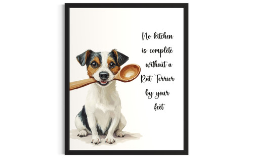 Rat Terrier wall art poster print