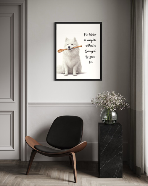 Samoyed Wall  Art  Print  Poster