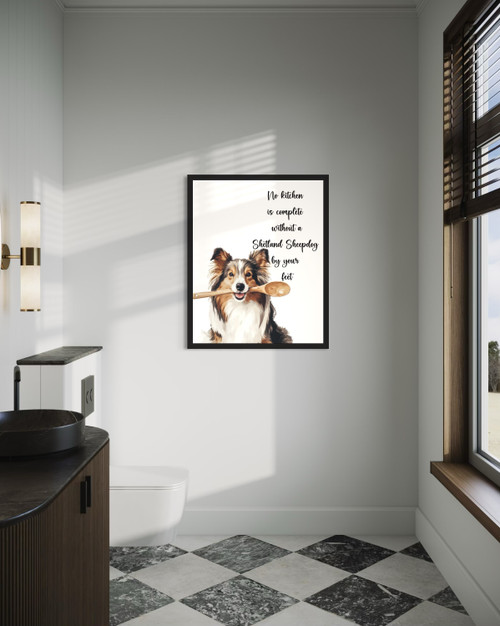 Shetland Sheepdog Wall Art Print  Poster