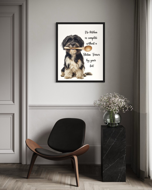 Tibetan Terrier Wall Art Print  Poster