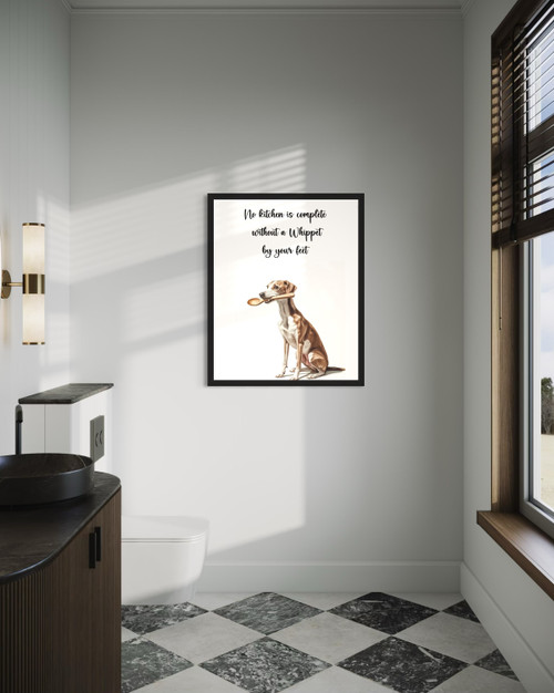 Whippet Wall Art Print  Poster