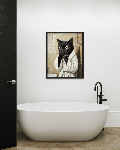 Black Cat  Wall Art Print  Poster