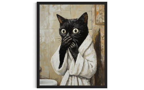 Black Cat wall art poster print