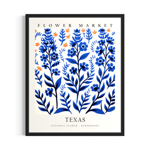 Texas Flowers Market Art Print Poster