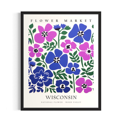 Wisconsin Flowers Market Art Print Poster