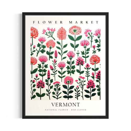 Vermont Flowers Market Art Print Poster