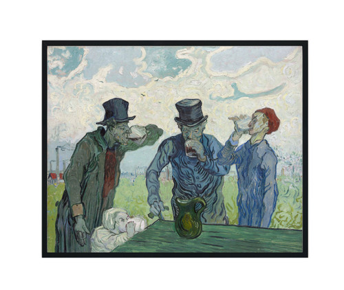 Van Gogh The Drinkers (1890) Art Print Poster