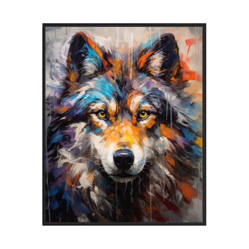 Wolf Abstract Art Print Poster