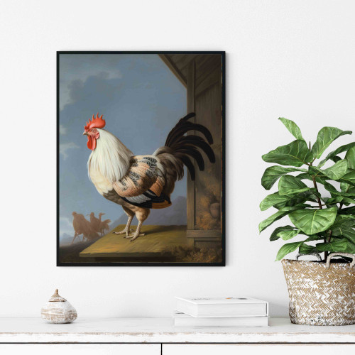 Chicken Vintage Art Print Poster