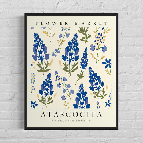 Atascocita Texas Flower Market Art Print Poster