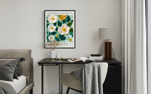 Augusta Georgia Flower Market Art Print Poster