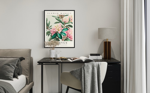 Bellevue Washington Flower Market Art Print Poster