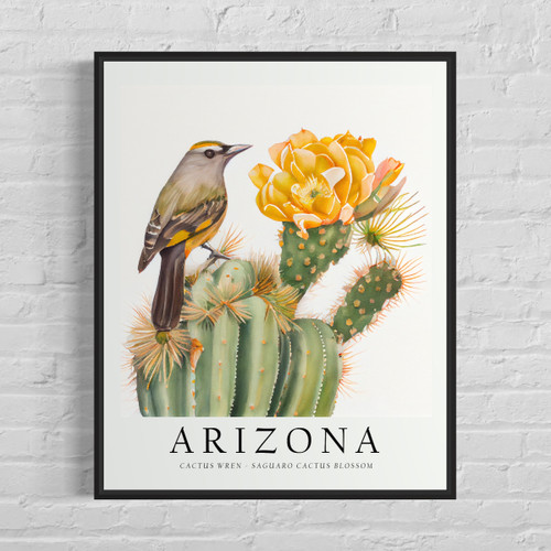 Arizona State Bird Art Print Poster