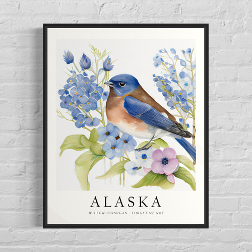 Alaska State Bird Art Print Poster