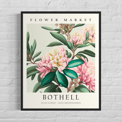 Bothell Washington Flower Market Art Print Poster