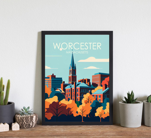 Worcester Massachusetts Art Prints Poster