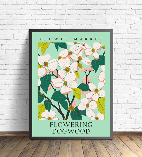 Flowering Dogwood Flower Art Print Poster