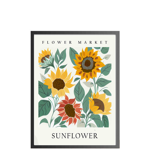 Sunflower Flower Art Print Poster