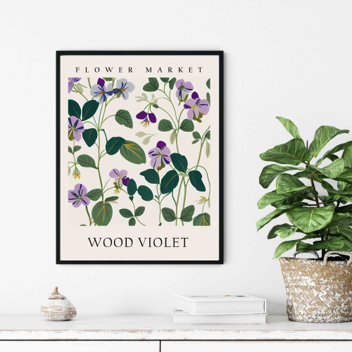 Wood Violet Flower Art Print Poster