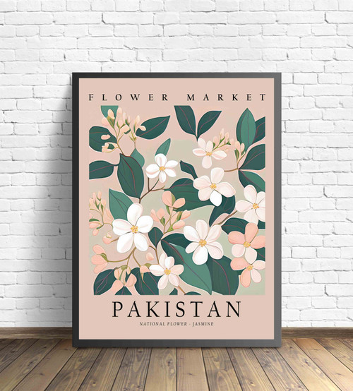 Pakistan, Jasmine Flower Art Print Poster