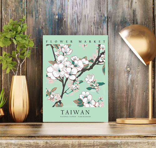 Taiwan, Plum Blossom Flower Art Print Poster