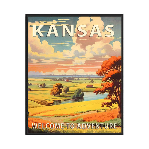 Kansas State Art Print Poster