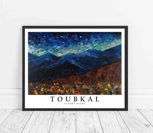 Toubkal Starry Night Art Print Poster