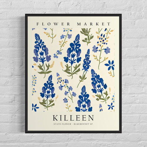 Killeen Texas Flower Market Art Print Poster