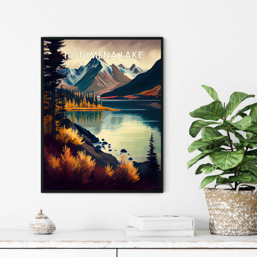 Tustumena Lake Alaska Art Print Poster