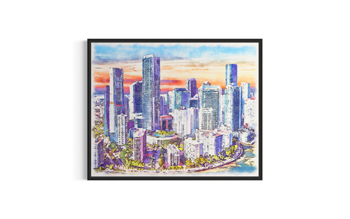 Miami Florida City  Art Print Poster