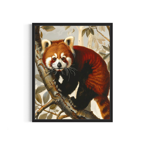 Vintage Animal Art Print Poster - Red Panda