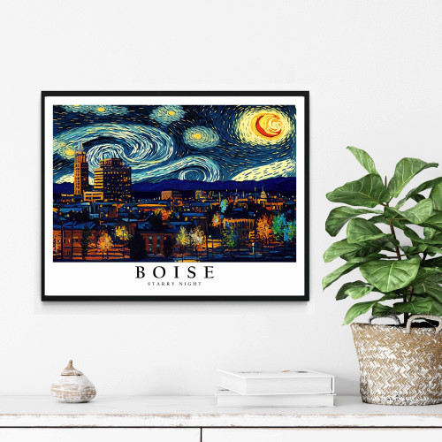 Van Gogh Starry Night Art Print Poster - Boston