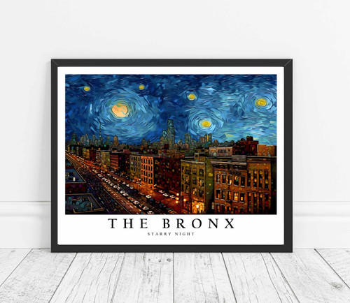 Van Gogh Starry Night Art Print Poster - The Bronx