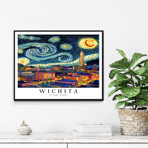 Van Gogh Starry Night Art Print Poster - Wichita