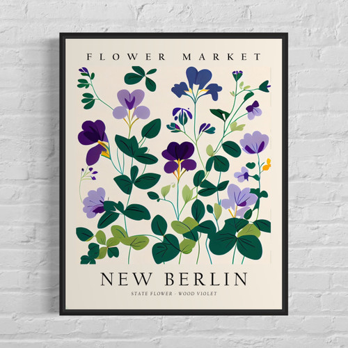 New Berlin Wisconsin Flower Market Art Print Poster