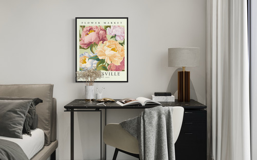 Noblesville Indiana Flower Market Art Print Poster