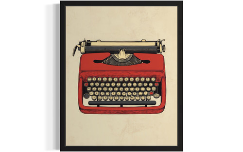 Typewriter Art Print Poster