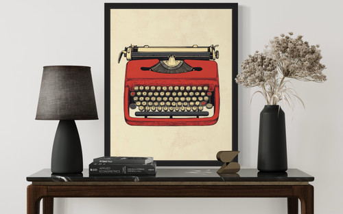 Typewriter Art Print Poster
