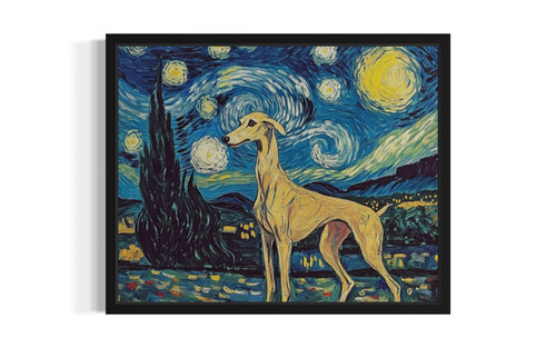 Whippet Art Print  Poster