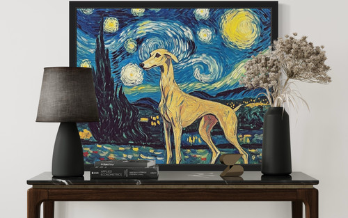 Whippet Art Print  Poster