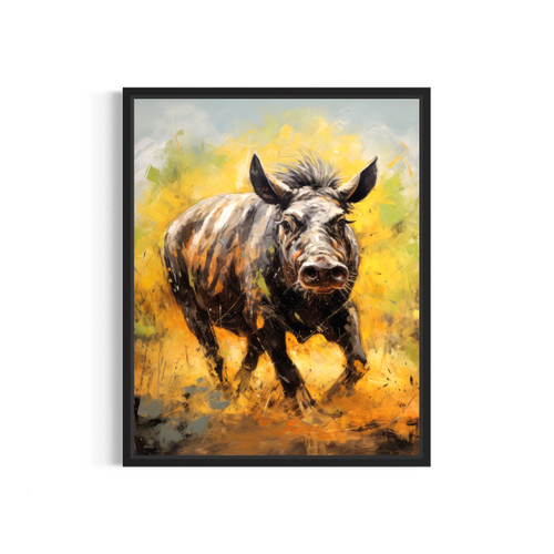 Warthog Art Print  Poster